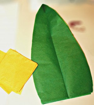 tissue paper pineapple leaves