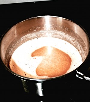 Browning Butter for Campfire S’mores Cake