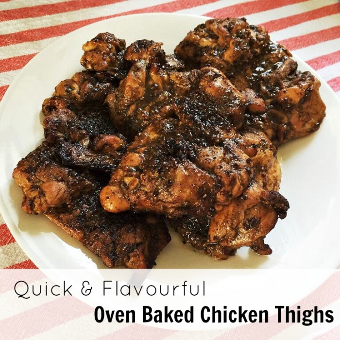 Quick & Flavourful Oven Baked Chicken Thighs