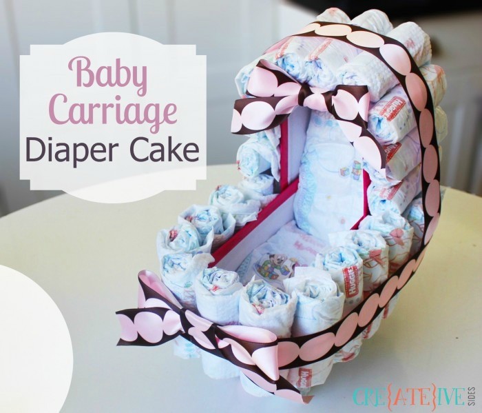 baby carriage made out of diapers