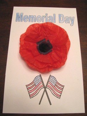 Memorial Day Poppy Craft