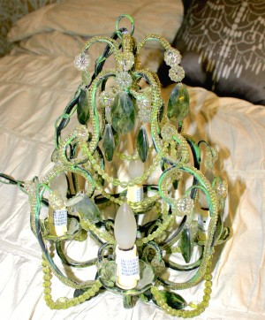 chandelier for birdcage upcycle