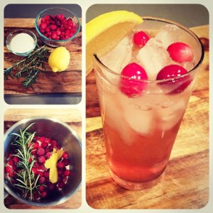 Cranberry Rosemary Simple Syrup