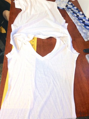 DIY T-shirt upcycle Step 1