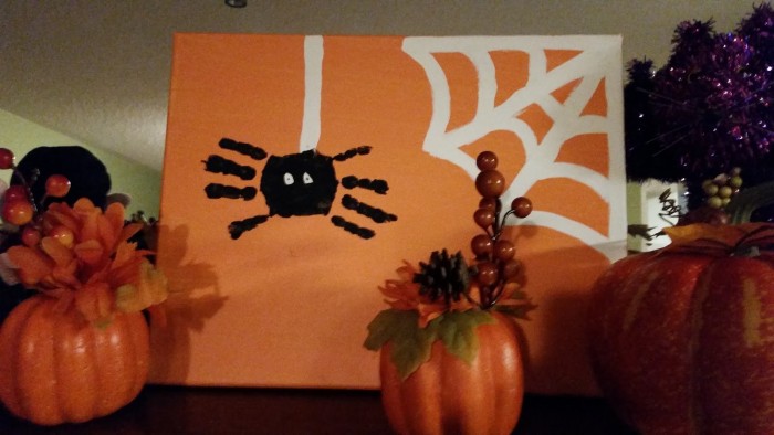 Spider Handprint Halloween Craft